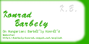 konrad barbely business card